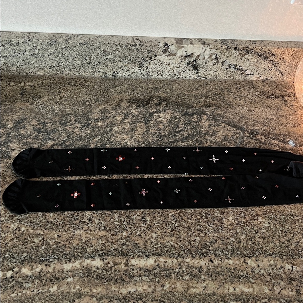 CHANEL Black Tights With Rhinestones - Picture 7 of 10